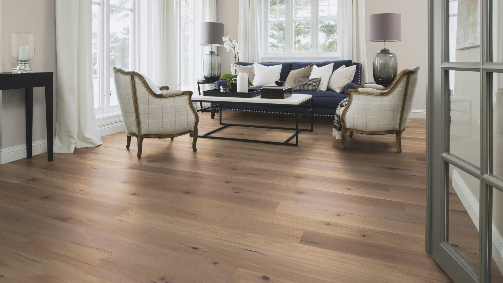 Triple layer wooden floor Oak Espressivo White GBG8ZMFD