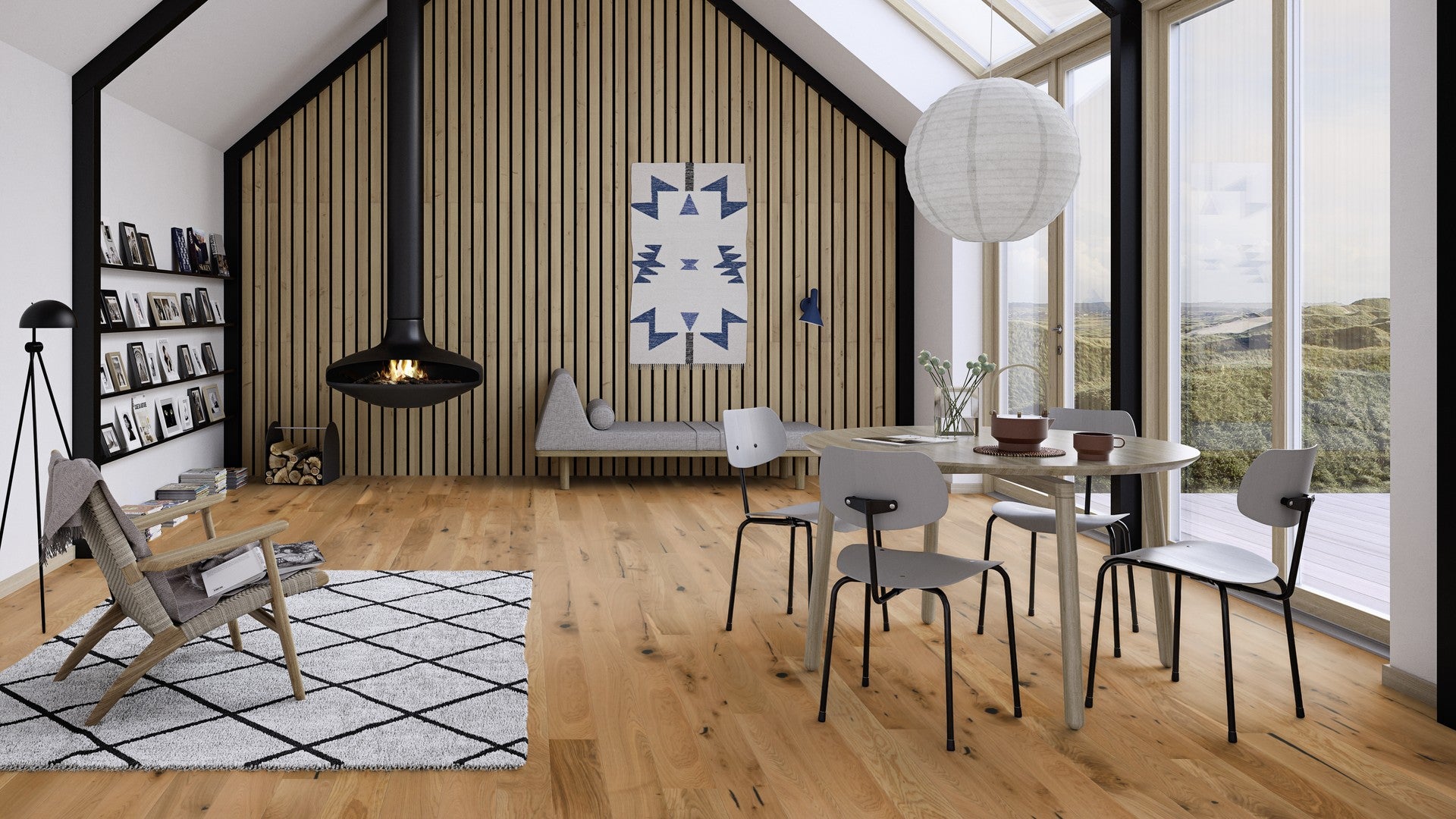 Triple layer wooden floor BOEN Oak Espressivo GBG8ZKFD